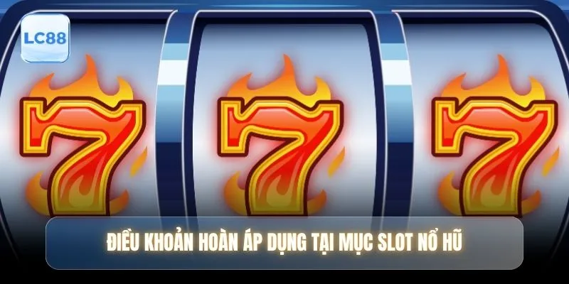 Điều khoản hoàn áp dụng tại mục slot nổ hũ